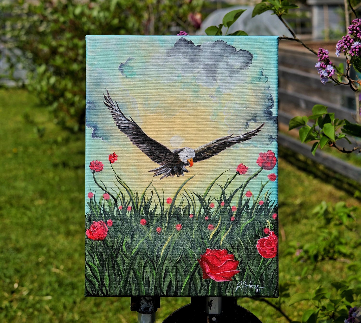 Greatness painting featuring the Eagle Spirit Animal, representing vision, resilience, and the soaring energy of personal empowerment through nature’s lens.
