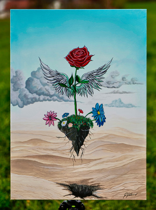 Grow into Freedom | Metamorphosis | Stretched Canvas Print