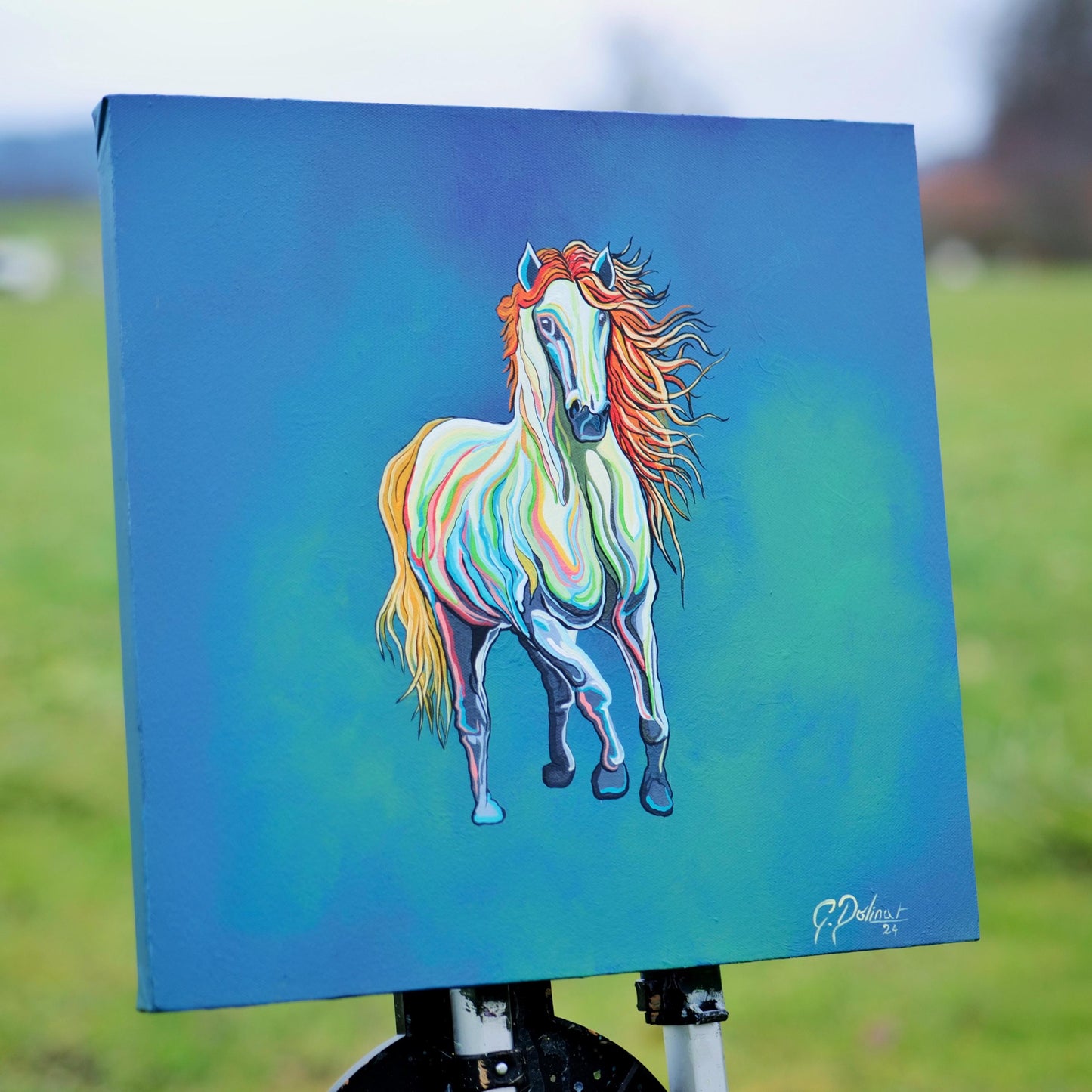 Grace - Spirit Animal | Horse | Visionary Art by @attractpassion | Intuitive, Original Acrylic Painting