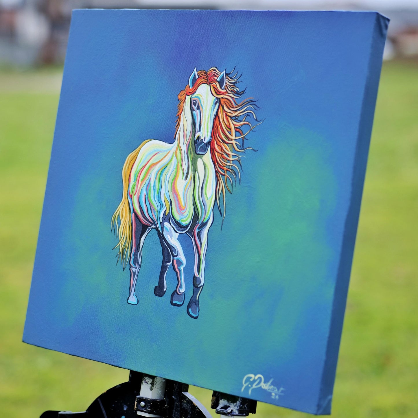 Grace - Spirit Animal | Horse | Visionary Art by @attractpassion | Intuitive, Original Acrylic Painting