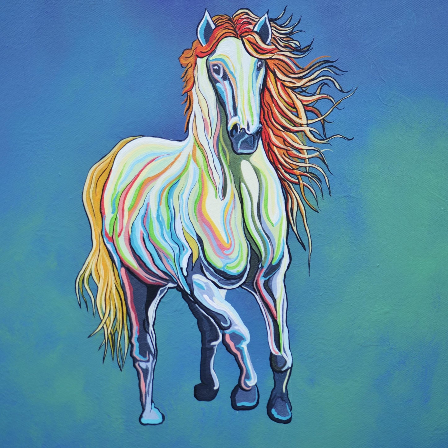Grace - Spirit Animal | Horse | Visionary Art by @attractpassion | Intuitive, Original Acrylic Painting