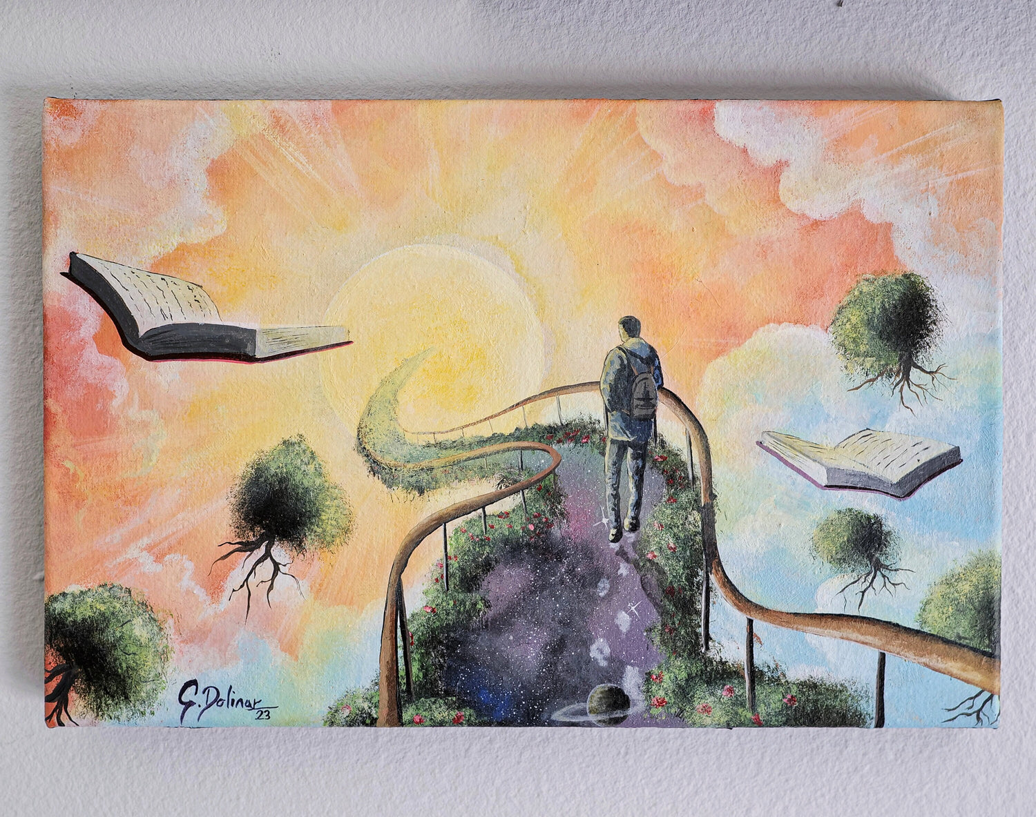 Painting symbolizing The Journey Of Life through failures, growth, and self-discovery on the path to inner fulfillment and meaning.