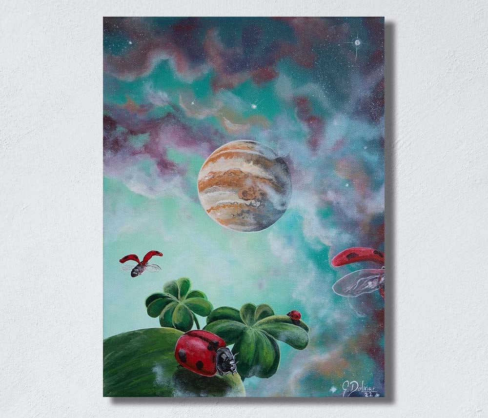 Luck | Spirit Animal | Ladybug Painting | Canvas Print