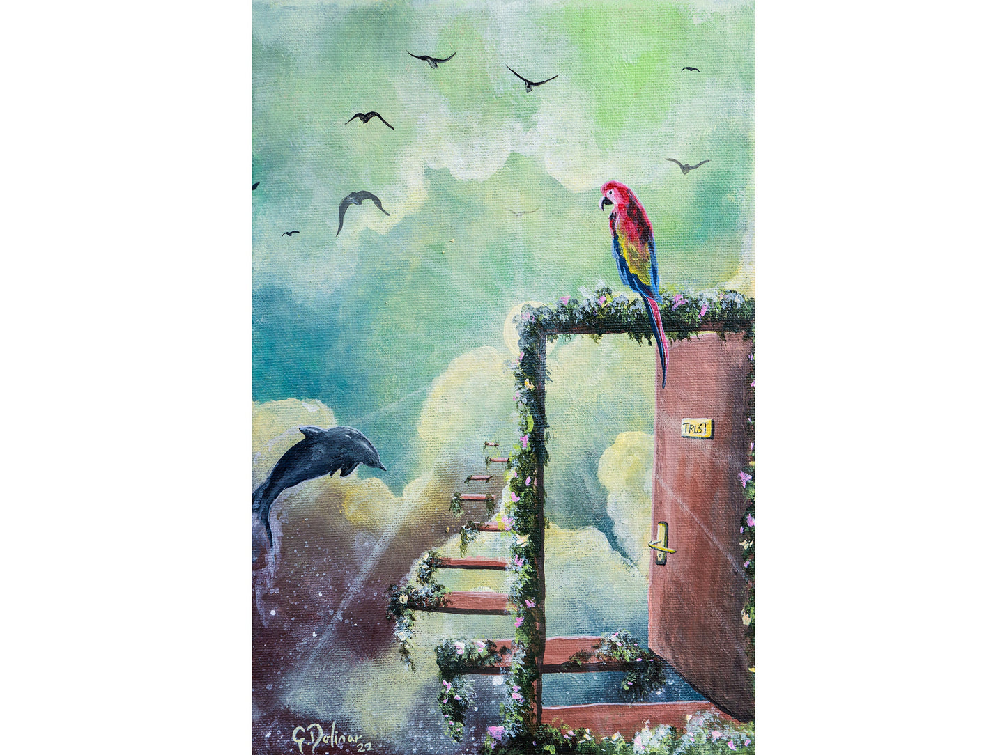 Trust | Inspiration | Spirit Animal | Magical Realm | Intuitive Energetic Painting | Canvas Print