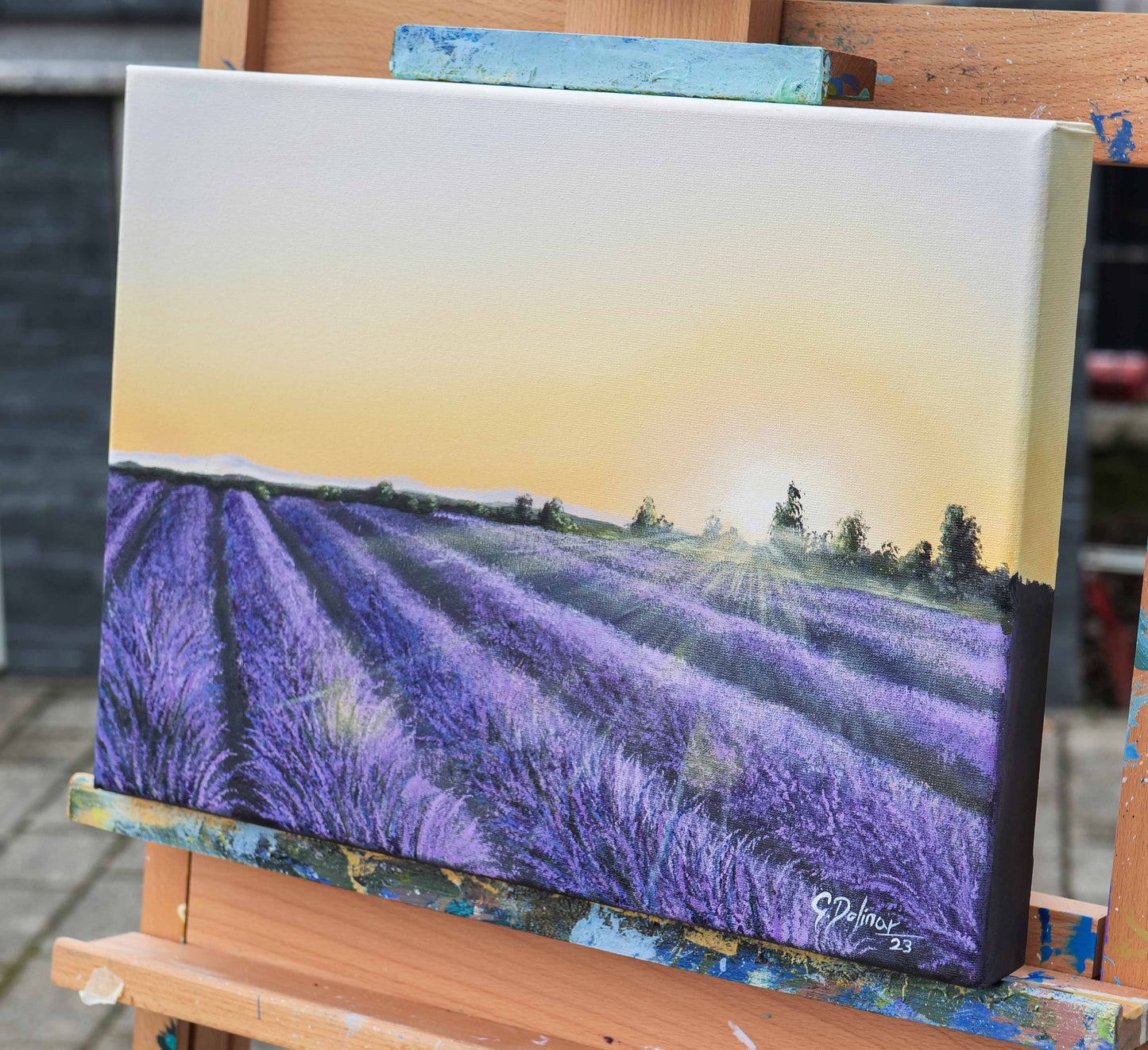 Lavender Field | Landscape | Countryside | Sunset | Serenity | Canvas Print