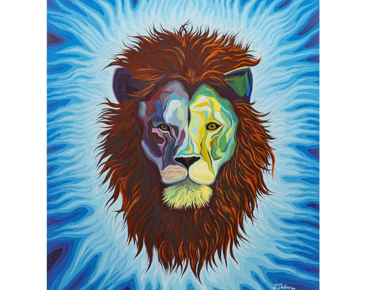 Spirit of a Lion | Intuitive & Abstract Canvas Print
