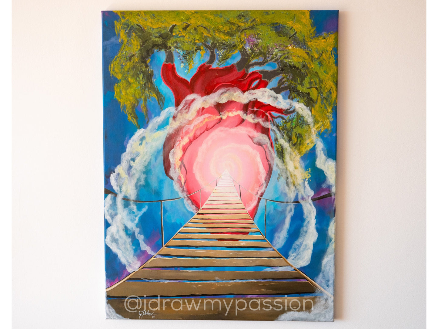 Into the Heart painting encourages you to trust yourself, portraying the courageous inner journey toward personal growth and emotional transformation.