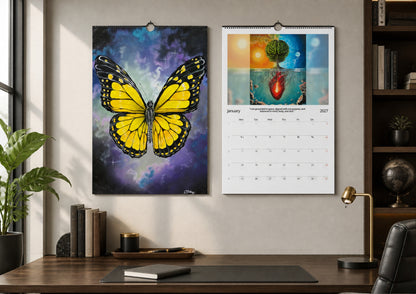 AttractPassion Art Wall Calendar 2027 - Unique Monthly Paintings with Inspiring Quotes  (USA & CAN)