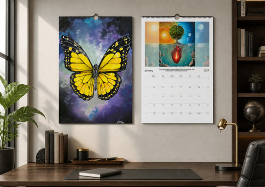 AttractPassion Art Wall Calendar 2027 - Unique Monthly Paintings with Inspiring Quotes  (USA & CAN)