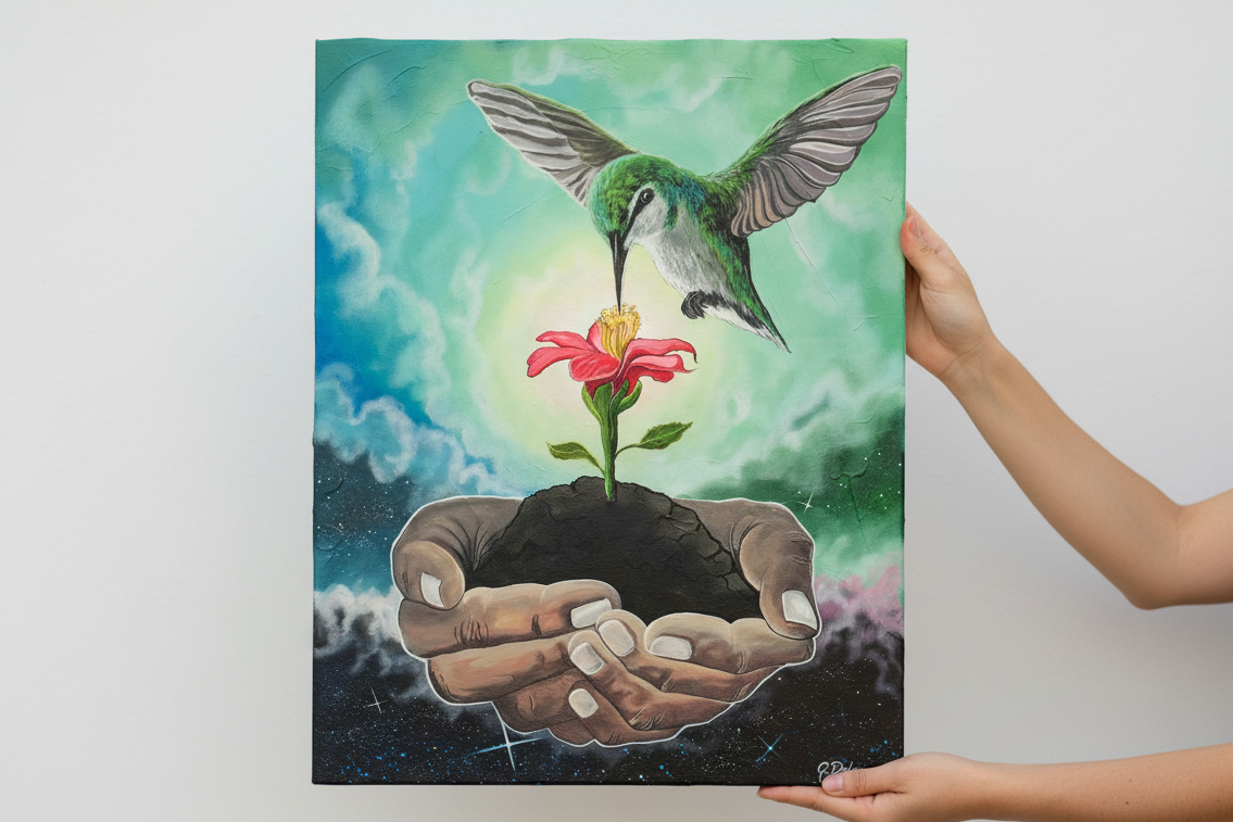 Geschenk des Lebens | Geduld und Hoffnung | Leinwanddruck