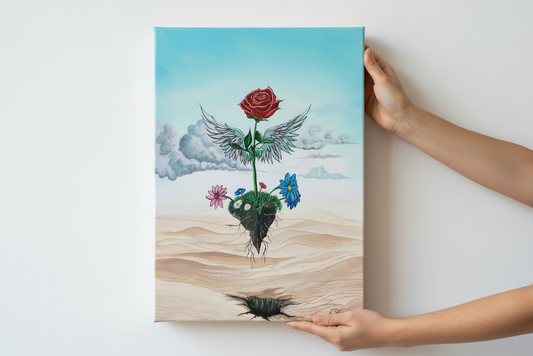 Grow into Freedom | Metamorphosis | Stretched Canvas Print