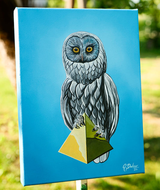Guardian | Owl Painting | Spirit animal | Stretched Canvas Print
