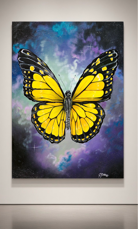 Soul | Butterfly Painting | Spirit Animal | Stretched Canvas Print