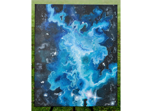 Resurrection painting created during personal recalibration and healing, representing forgiveness, surrender and spiritual renewal