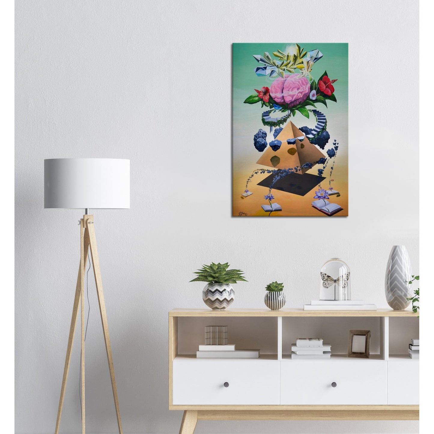 Crystallization of the Knowledge | Stretched Canvas Print