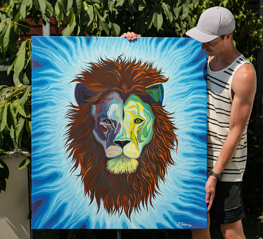 Spirit of a Lion| Courage | Abstract, Energetic // Original Acrylic Painting