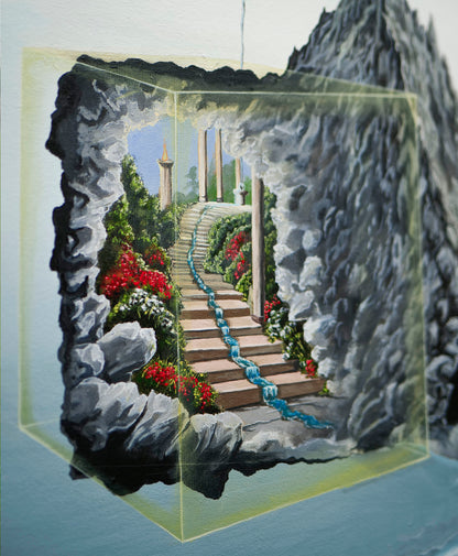 Hero's Journey | Philosophical Painting | Self Mastery | Original Acrylic Painting by Gašper Dolinar