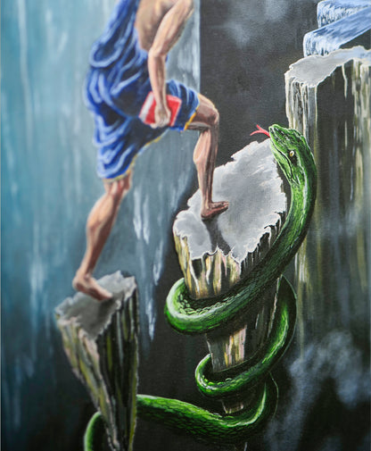 Hero's Journey | Philosophical Painting | Self Mastery | Stretched Canvas Print