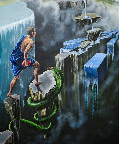 Hero's Journey | Philosophical Painting | Self Mastery | Stretched Canvas Print