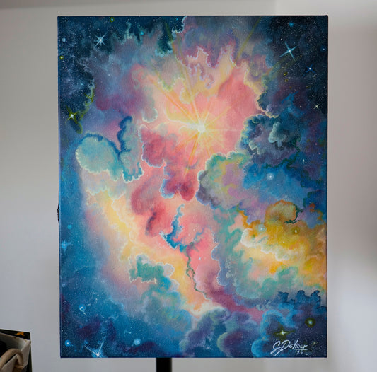 Heaven's Opening | Colorful Constellation | Galaxy | Energetic Canvas Print