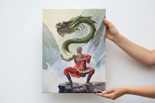 Master Yourself | Dragon | Stability | Purposeful Living | Stretched Canvas Print