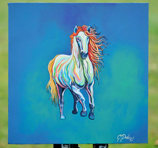 Grace - Spirit Animal | Horse | Visionary Art by @attractpassion | Intuitive, Original Acrylic Painting