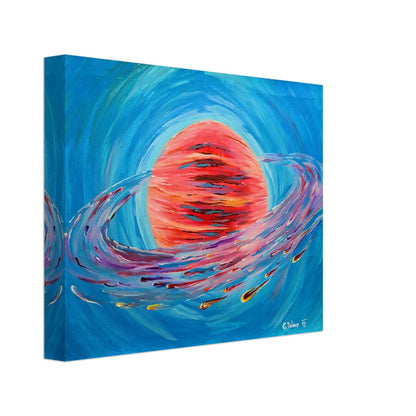 The Planet of Energy | Positive Vibrations | Stretched Canvas Print